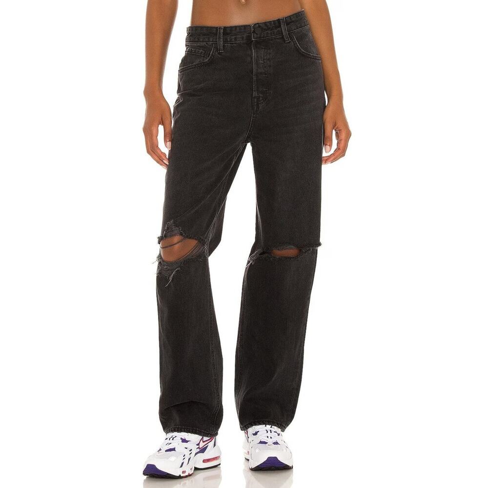 GRLFRND Amanda Jeans Straight Leg Denim Baggy Y2K Distressed Streetwear Fall 27